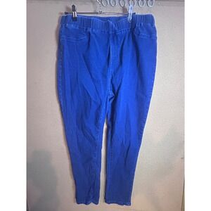 Unbranded Cobalt Blue Jeggings Women XL Blue Excellent Elastic Waist Stretch‎